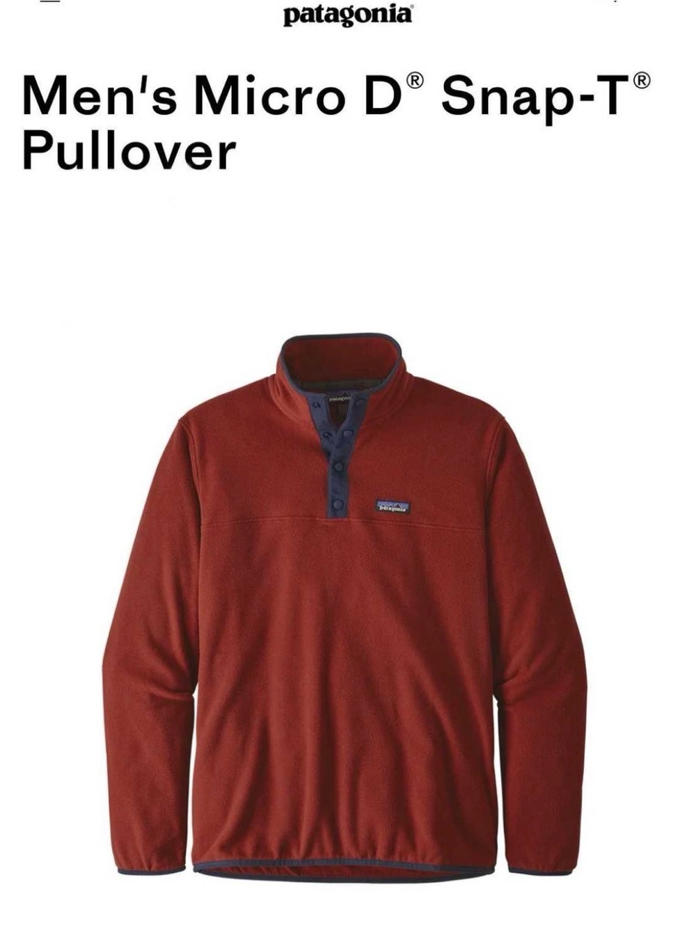 Patagonia Men's Micro D Snap-T Pullover - Red